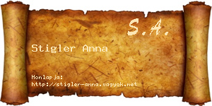 Stigler Anna névjegykártya